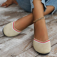 Women's Casual Fly Knit Round Toe Flat Shoes 17352984S