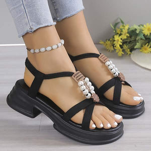 Women's Platform Sandals with Chunky Sole and Peep Toe 46803213C