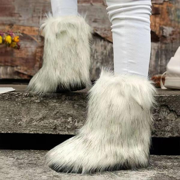 Women's Casual Warm Plush Mid-Leg Snow Boots 48476185S