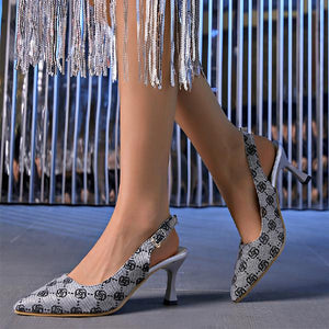 Women's Stylish Pointed Toe Stiletto Heel Buckle Sandals 85486770S