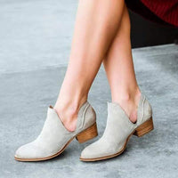 Women's Round Toe Chunky Ankle Boots 13171520C