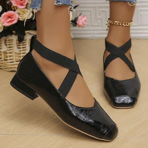 Women's Fashionable Silver Square Toe Mary Jane Shoes 81201950S