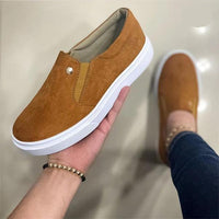 Women's Casual Round Toe Elastic Solid Color Flat Shoes 09638001S