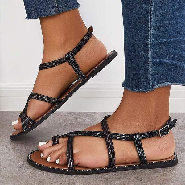 Women's Flat Toe-Ring Gladiator Sandals 95931601C