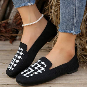 Women's Comfortable and Stylish Flyknit Flat Shoes 09103150C
