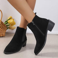 Women's Side-Zip Chunky Heel Ankle Boots 62659545C