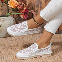 Women's Lace Slip-On Flat Shoes 36643174C