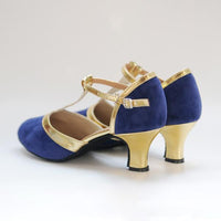 Women's Elegant Suede Soft Sole Mid-Heel Dance Shoes 55483711S