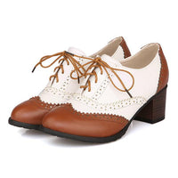 Women's Retro Thick Heel Strappy High Heel Shoes 05315081C