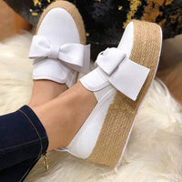 Women's Round Toe Bowknot Shoes 81980033C