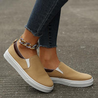 Women's Casual Elastic Slip-On Canvas Flat Shoes 94052718S