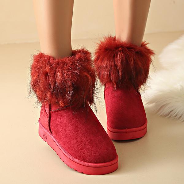 Women's Fashionable Plush Warm Snow Boots 57085444S