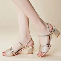 Women'S Mid-Heel Flip Flops And Two-Wear Thick-Heel Sandals 94807057C