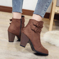 Women'S Chunky High Heel Ankle Boots 44008298