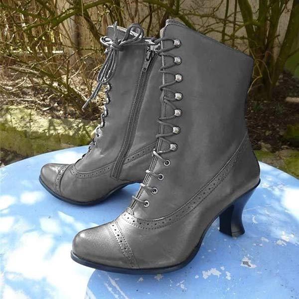 Women'S Vintage High Heel Martin Boots 84125542C