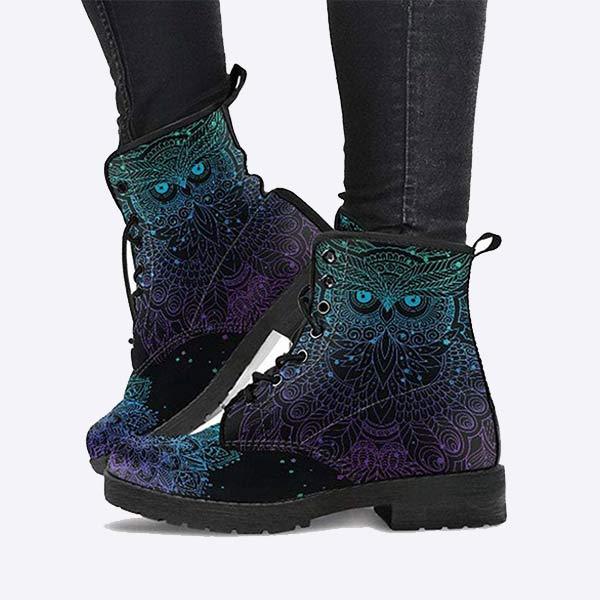 Women'S 3d Printed Casual Lace Up High Top Martin Boots 10761727