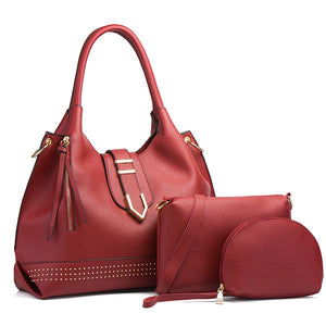 Women's Rivet Shoulder Diagonal Handbag 47330689C