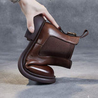 Women'S Round Toe Vintage Chelsea Boots 20506796C