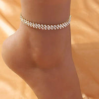 Fashion Simple Rhinestone Anklet 84151745C