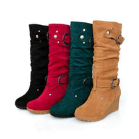 Women'S Round Toe Wedge Snow Boots 88992763C