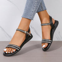 Women's Fashion Buckle Casual Rhinestone Sandals 49518816C