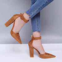 Women'S Fashion Pointed Toe Chunky Heels 39995884C