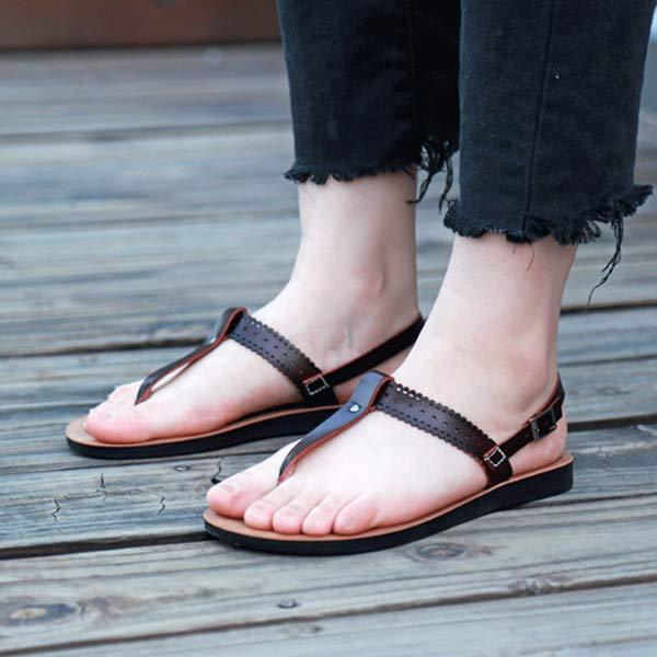 Women'S Vintage Flat Flip Sandals 11816837C