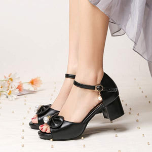Women'S Strappy Chunky Heel Sandals 94979676C