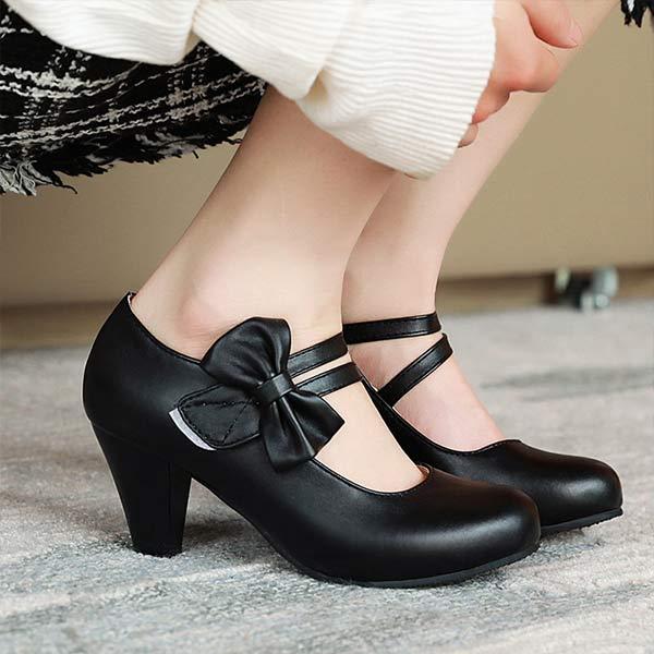 Women'S Chunky High Heels Mary Jane Shoes 83743819C