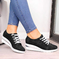 Women'S Wedge Lace-Up Casual Sneakers 10712427C