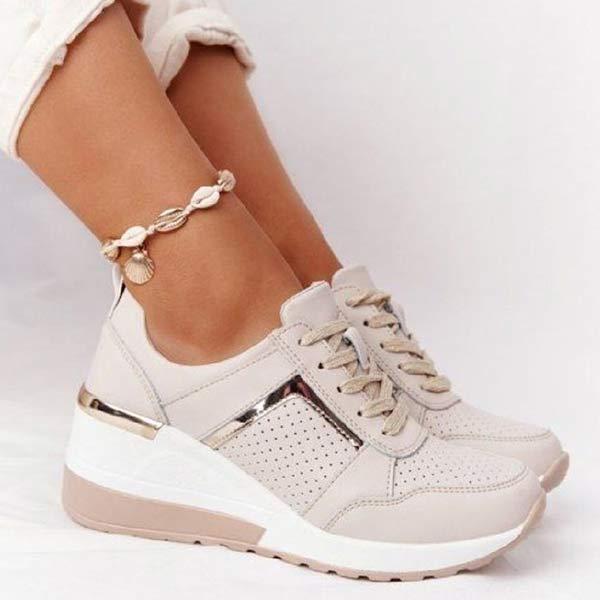 Women'S Casual Round Toe Lace-Up Sneakers 99730804C