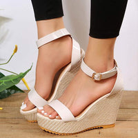 Women'S Fashion Open Toe Strap Wedge Sandals 72952336C