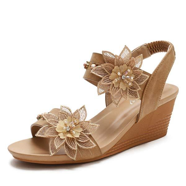 Women'S Bohemian Slip-On Wedge Sandals 57720951
