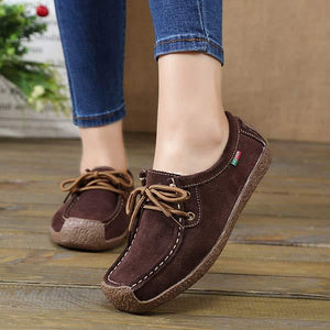 Women'S Soft Sole Comfortable Casual Flat Lace-Up Shoes 88980160C