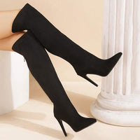 Women'S Suede Pointed Toe Over-The-Knee Boots 93046689C