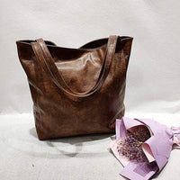 Women'S Vintage Fashion Stud Contrast Panel One Shoulder Tote Bag 81158575C