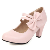 Women'S Chunky High Heels Mary Jane Shoes 83743819C