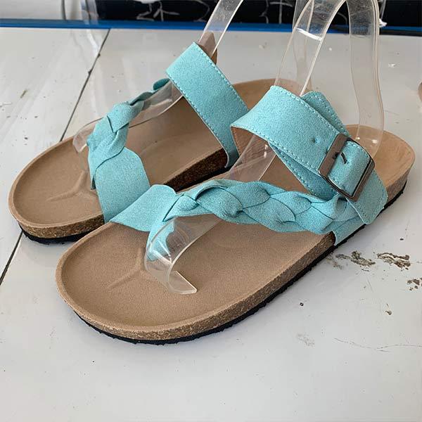 Women'S Cork Flip Flop Beach Shoes 06210526C
