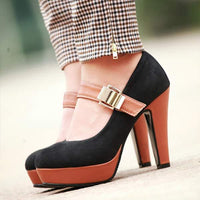 Women'S Buckle Platform Super High Heel Shoes 30098722C