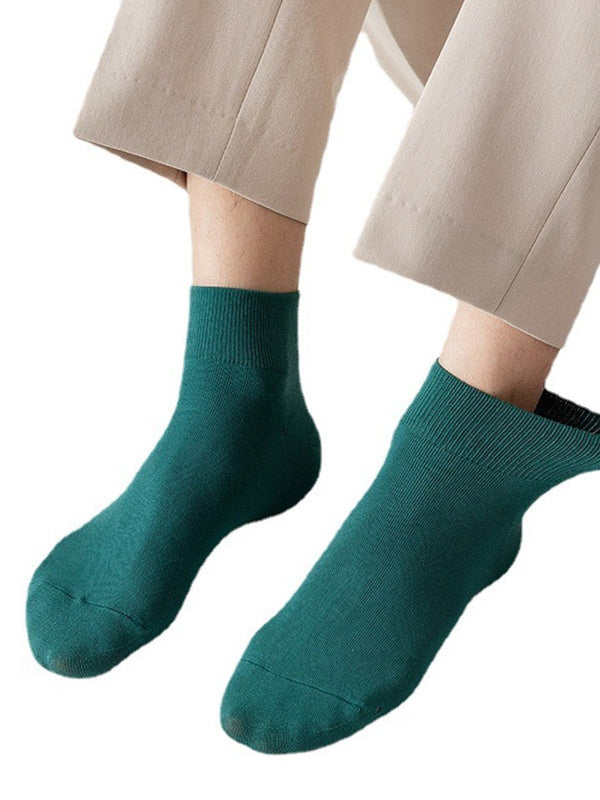 100% Cotton Casual Solid Color Sports Socks