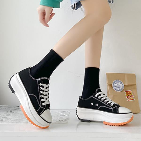 Women's Platform Casual Breathable Canvas Sneakers 08176084C