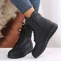 Women'S Round Toe Front Lace-Up Martin Boots 67556947C